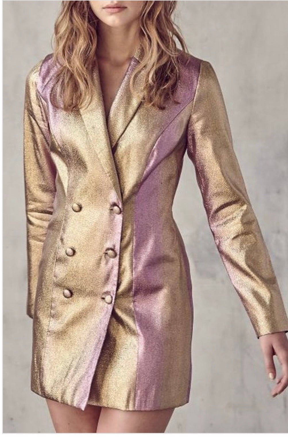 Metallic Blazer Dress