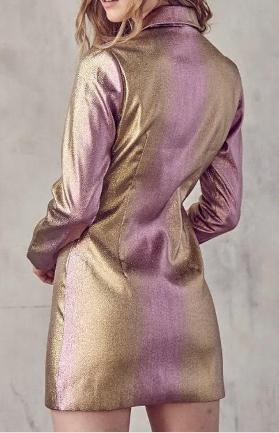 Metallic Blazer Dress