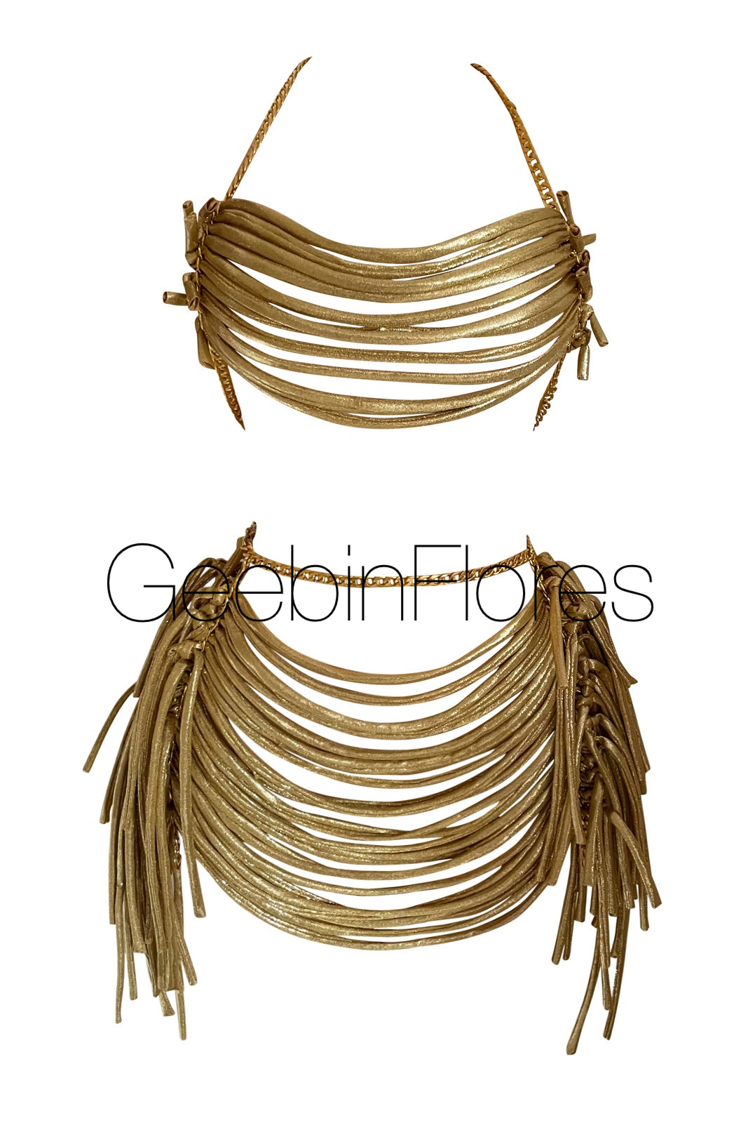 Gold Strappy Candela Set