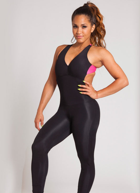 Long Black and Pink One Piece