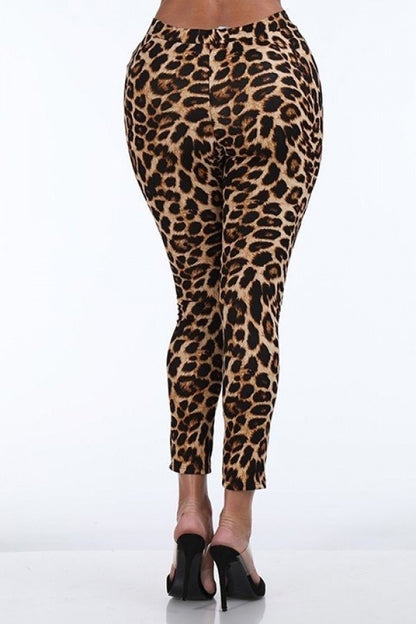 Buckle Leopard Pants